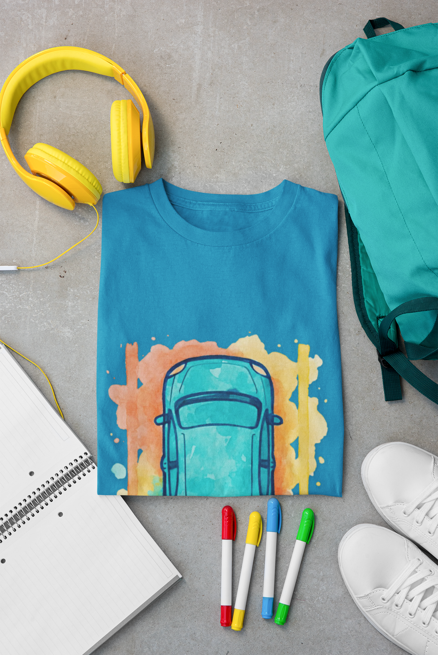 Vibrant Car Watercolor T-Shirt