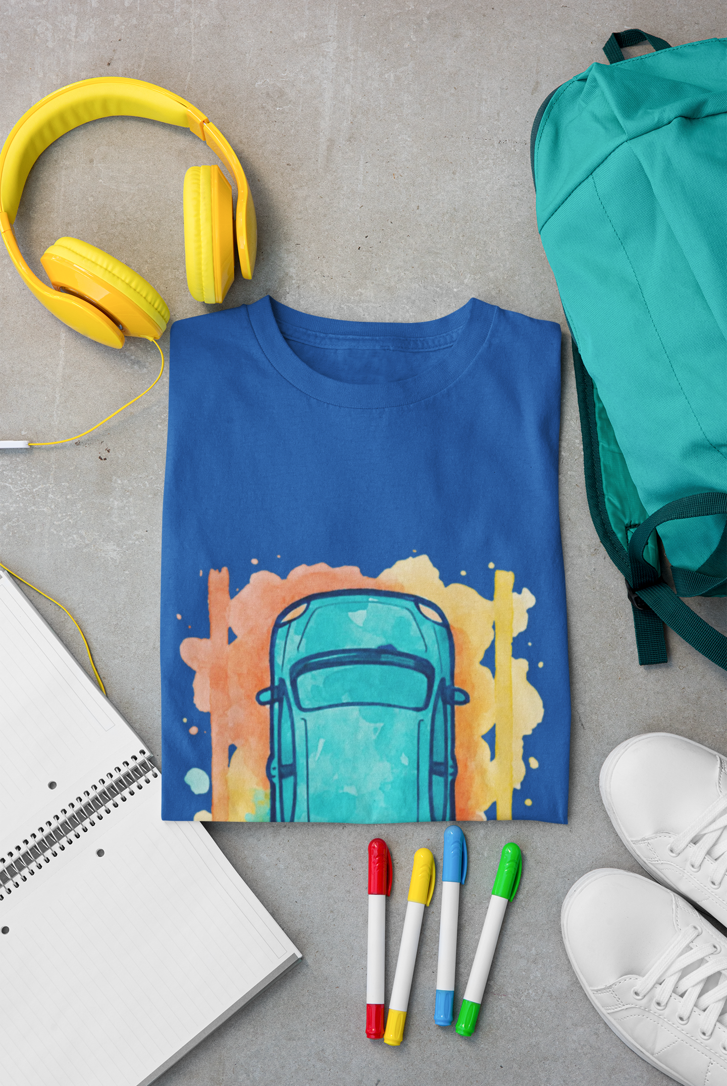 Vibrant Car Watercolor T-Shirt