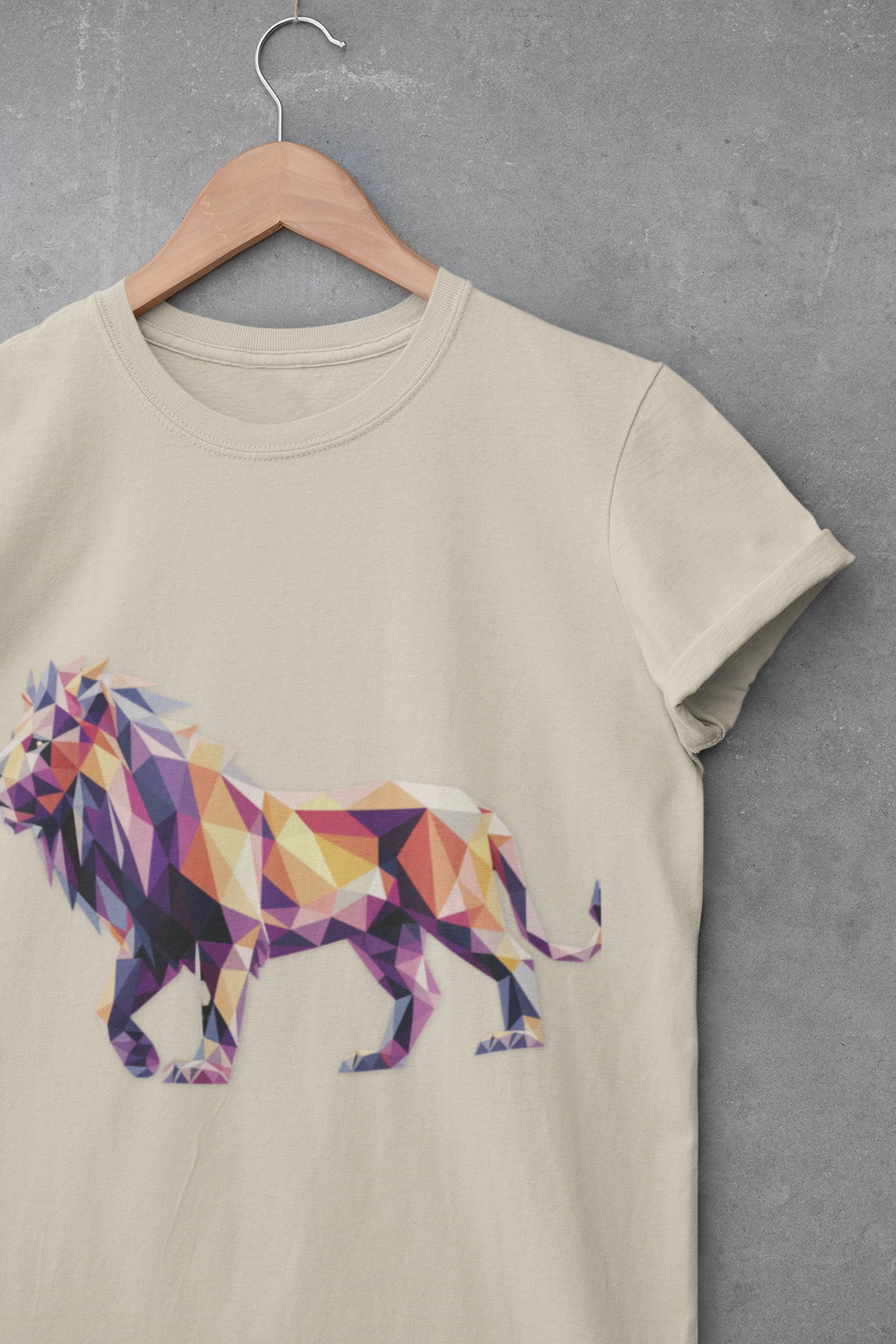 Vibrant Geometric Lion T-Shirt
