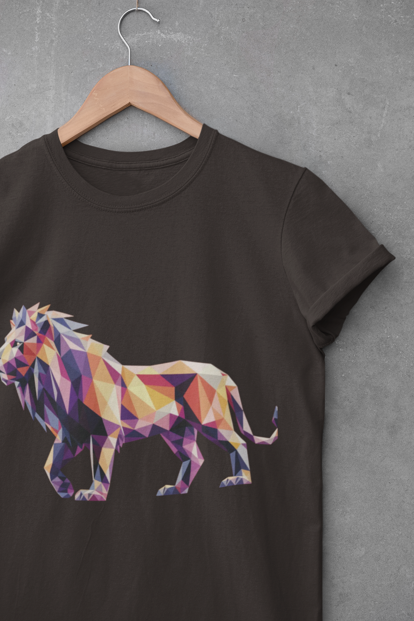 Vibrant Geometric Lion T-Shirt