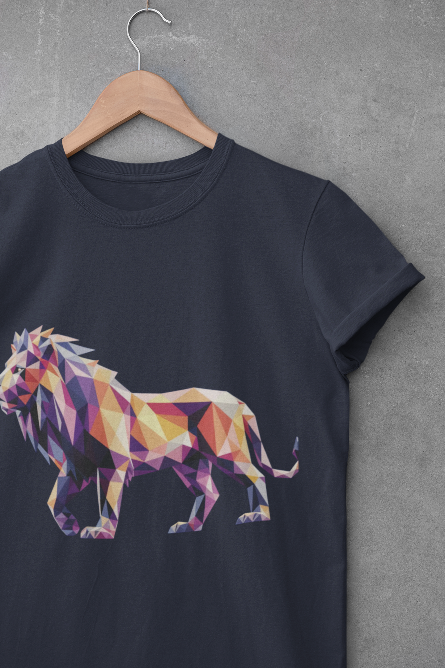 Vibrant Geometric Lion T-Shirt
