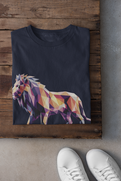 Vibrant Geometric Lion T-Shirt