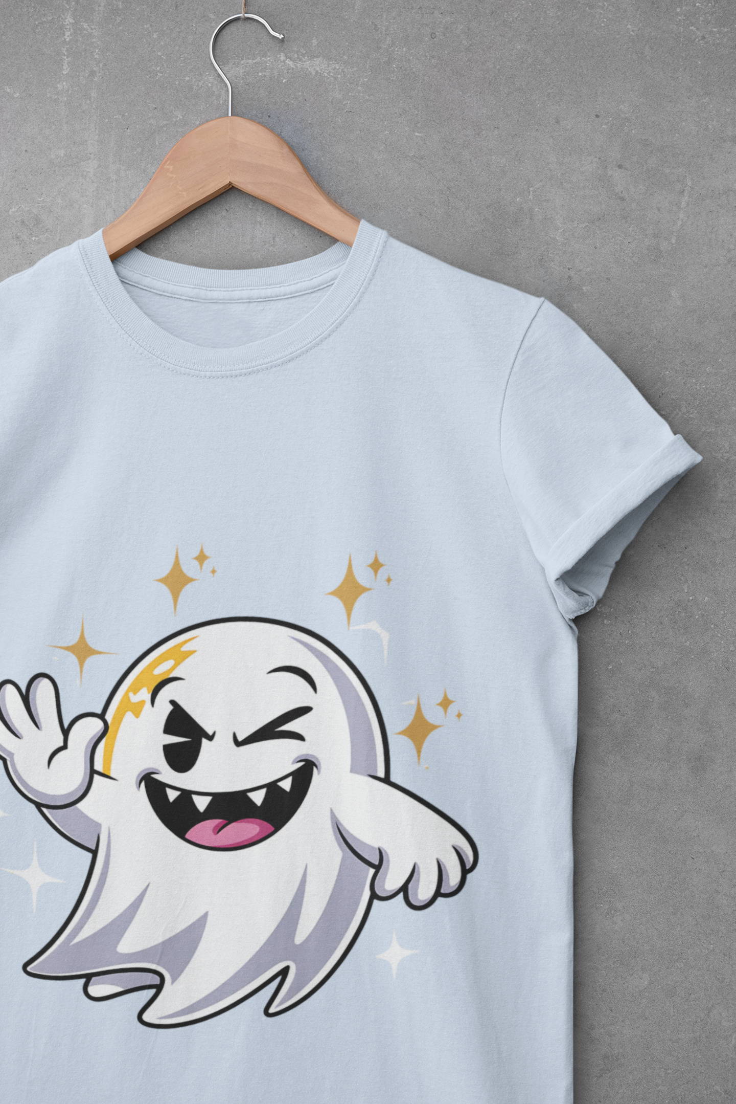 Smiling Ghost Unisex Softstyle T-Shirt