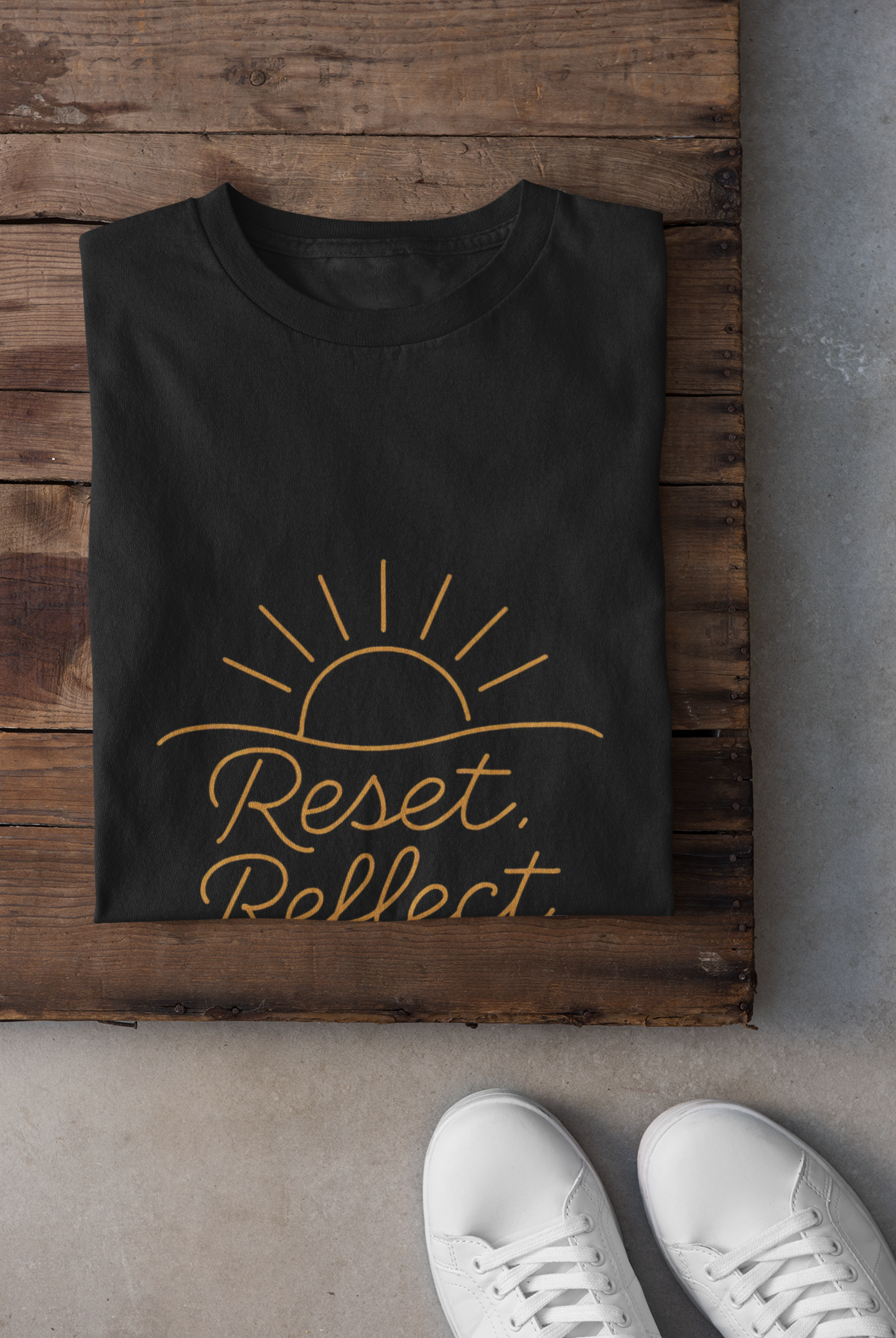 Inspirational Unisex T-Shirt - 'Reset Reflect Rise'