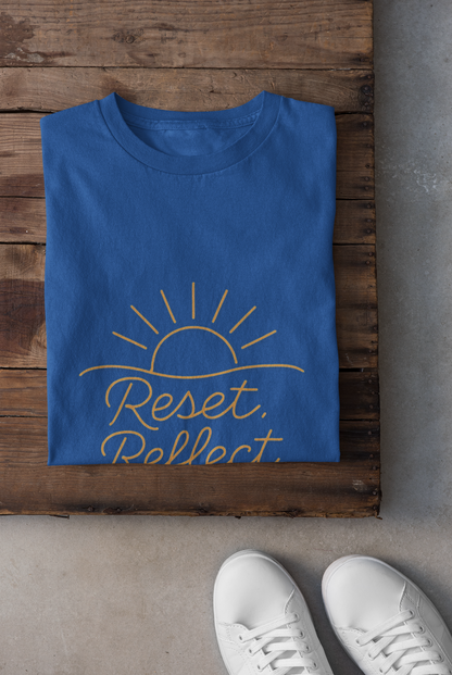 Inspirational Unisex T-Shirt - 'Reset Reflect Rise'