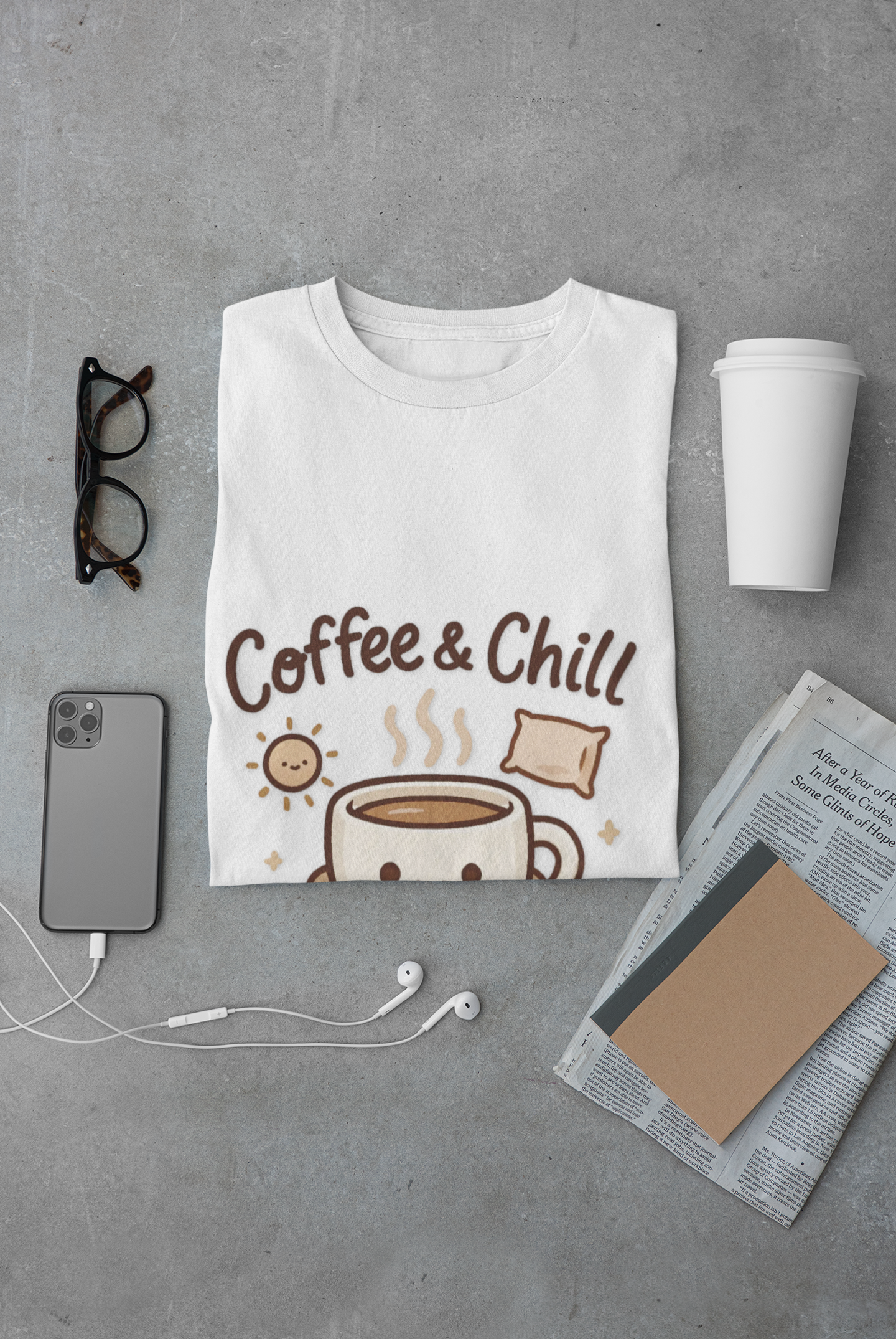 Coffee & Chill Unisex Softstyle Unisex T-Shirt