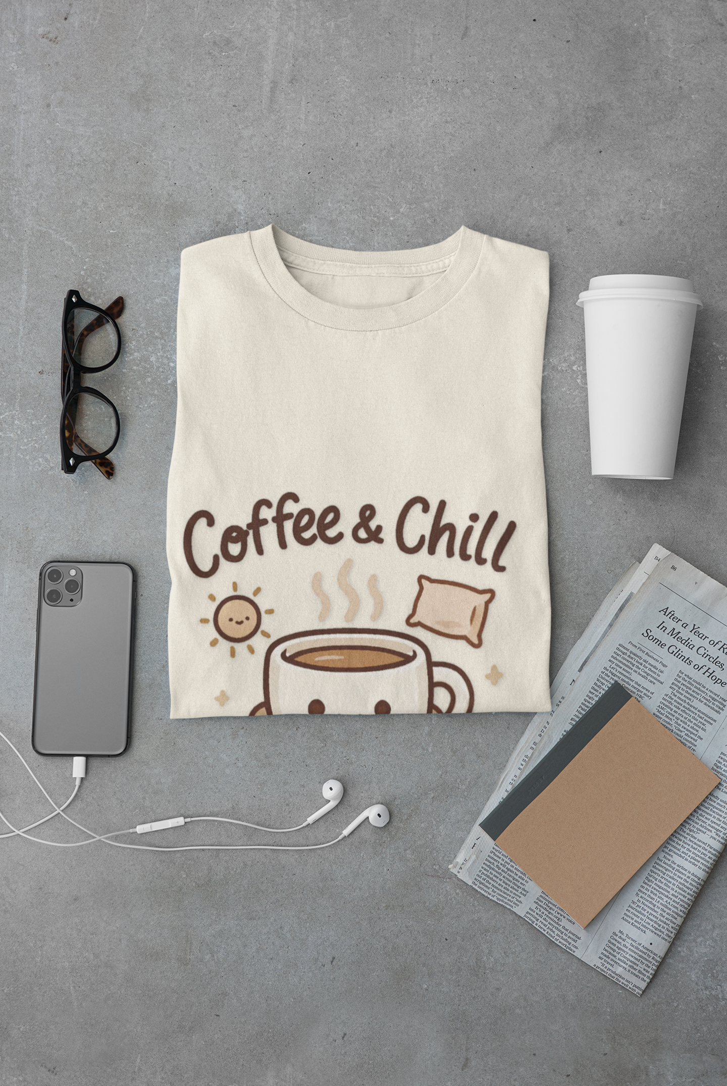 Coffee & Chill Unisex Softstyle Unisex T-Shirt