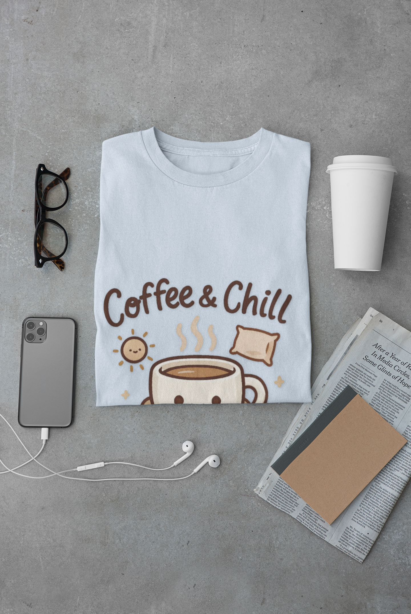 Coffee & Chill Unisex Softstyle Unisex T-Shirt
