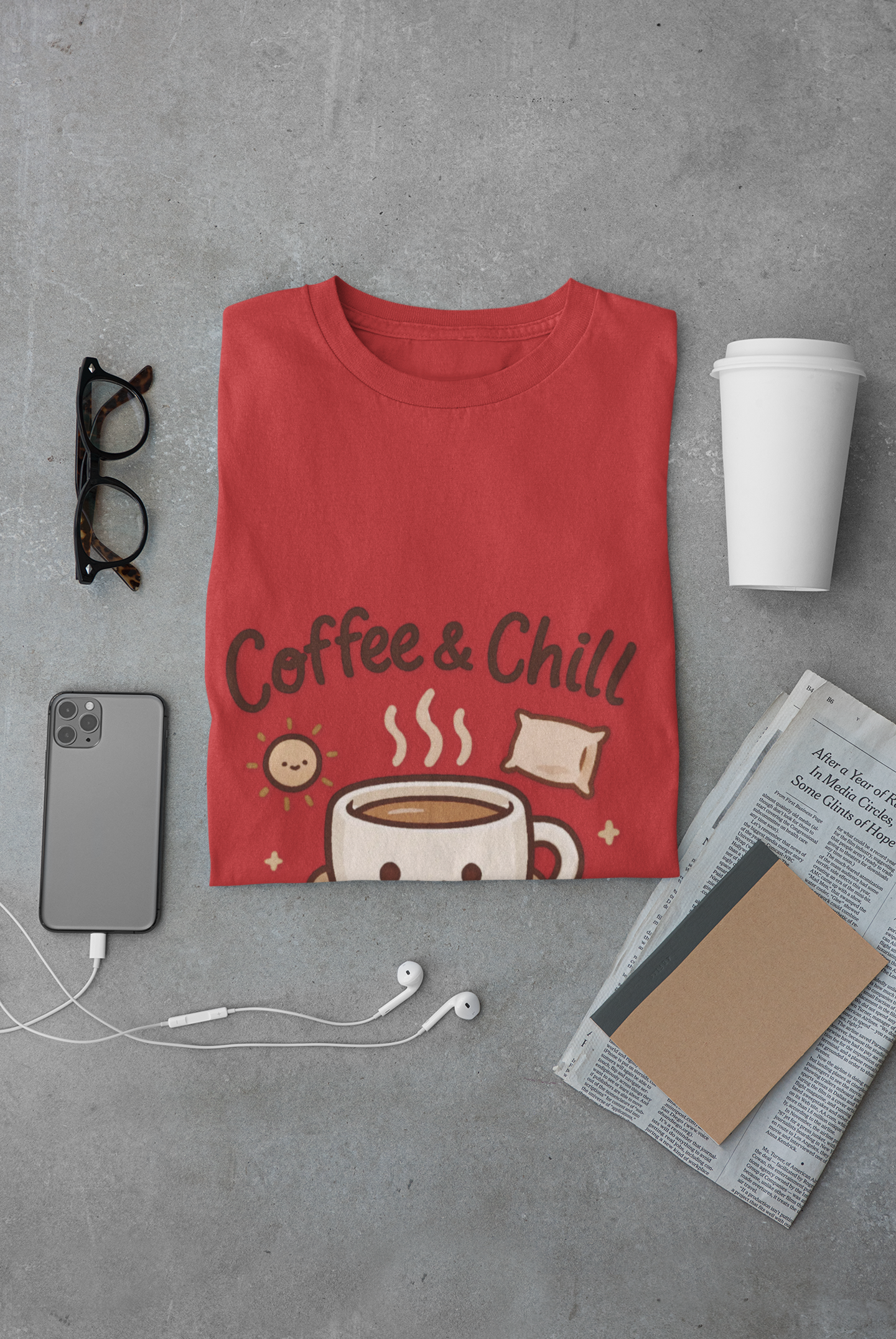 Coffee & Chill Unisex Softstyle Unisex T-Shirt