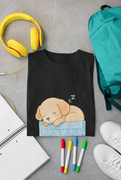 Cute Puppy Pocket Unisex T-Shirt