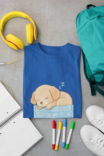 Cute Puppy Pocket Unisex T-Shirt