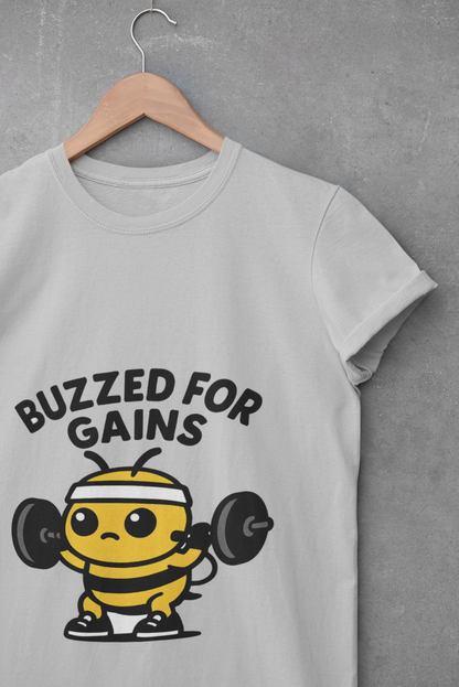 Buzzed for Gains Bee Unisex Workout T-Shirt