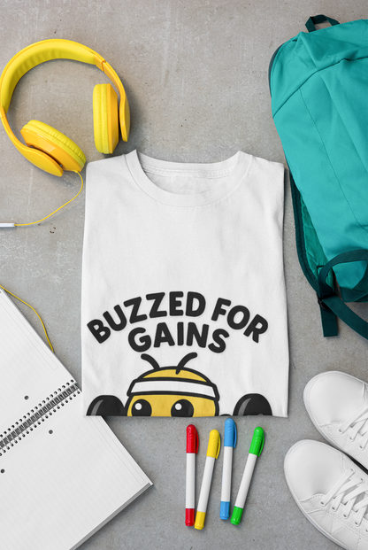 Buzzed for Gains Bee Unisex Workout T-Shirt