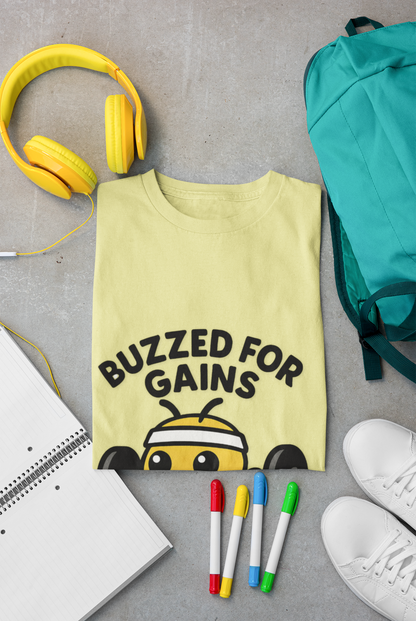 Buzzed for Gains Bee Unisex Workout T-Shirt