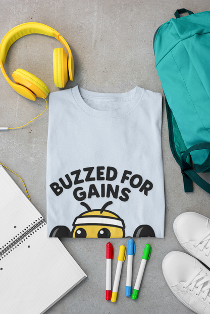 Buzzed for Gains Bee Unisex Workout T-Shirt