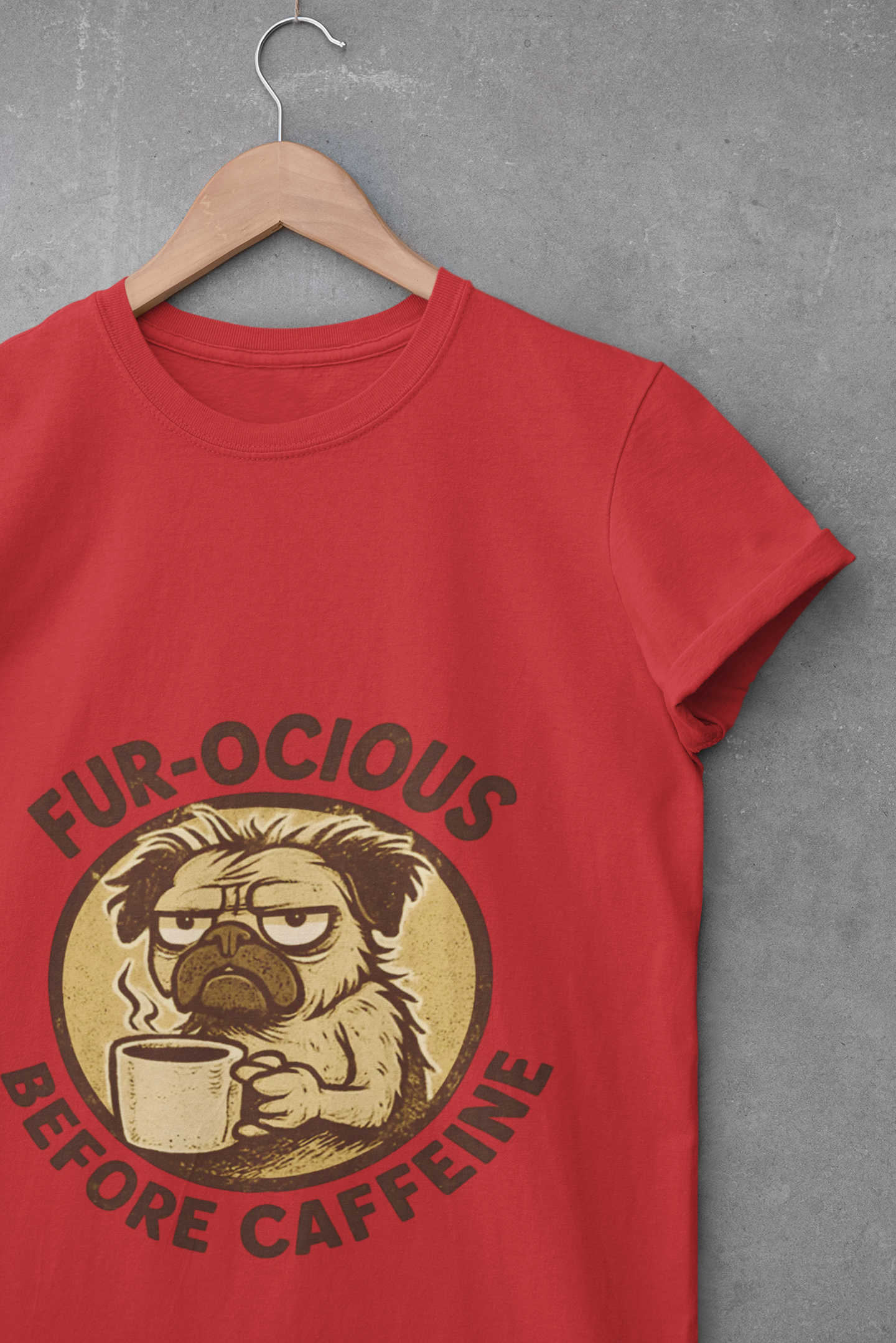 Caffeinated Dog Unisex T-Shirt