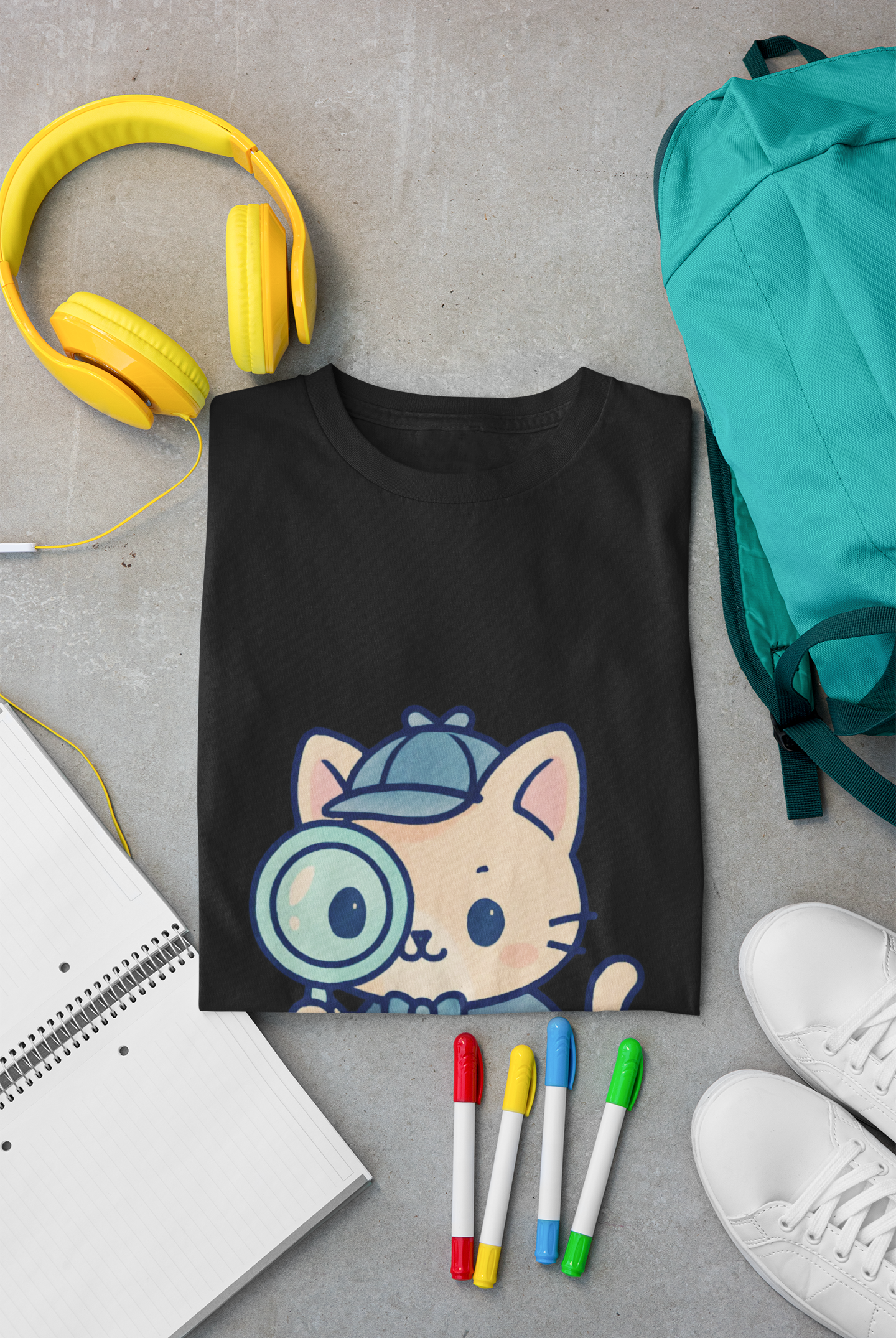 Cute Cat Detective Unisex T-Shirt