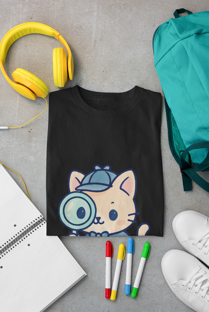 Cute Cat Detective Unisex T-Shirt