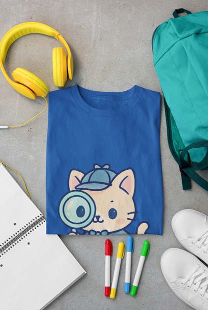 Cute Cat Detective Unisex T-Shirt