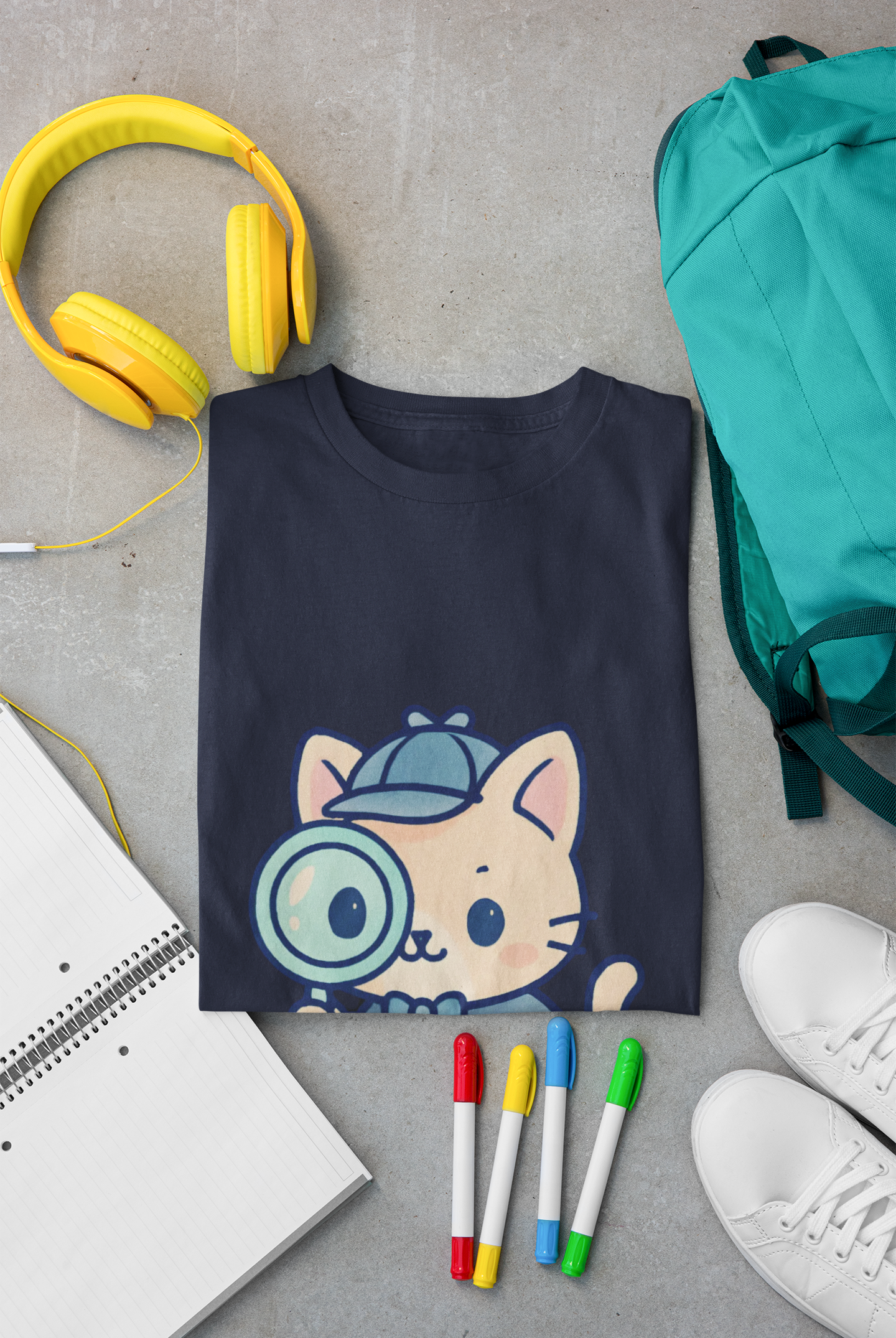 Cute Cat Detective Unisex T-Shirt