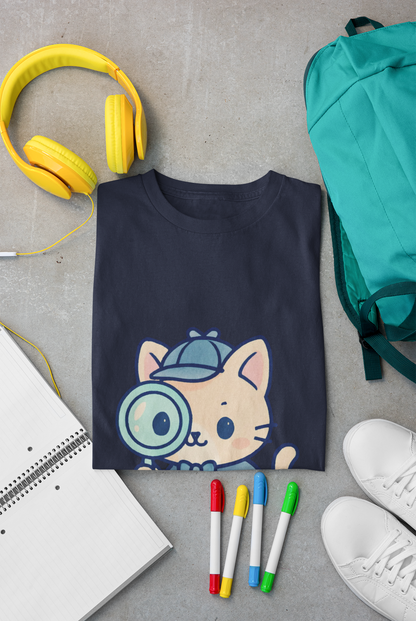 Cute Cat Detective Unisex T-Shirt