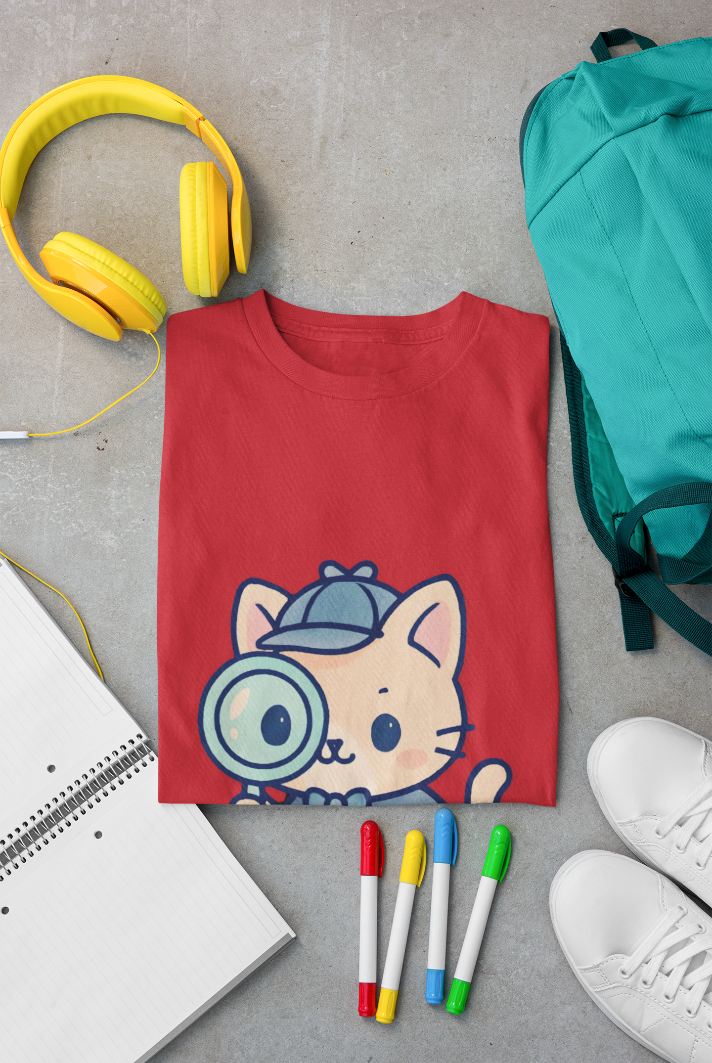 Cute Cat Detective Unisex T-Shirt