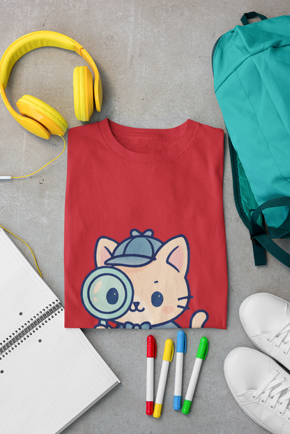 Cute Cat Detective Unisex T-Shirt