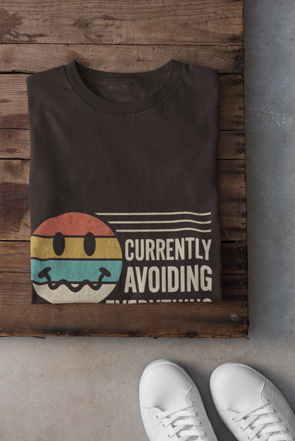 Retro Vibe Unisex T-Shirt - Currently Avoiding Everything