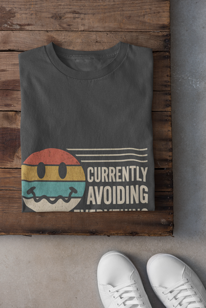 Retro Vibe Unisex T-Shirt - Currently Avoiding Everything