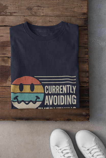 Retro Vibe Unisex T-Shirt - Currently Avoiding Everything
