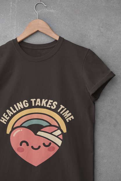 Healing Takes Time Heart Unisex T-Shirt