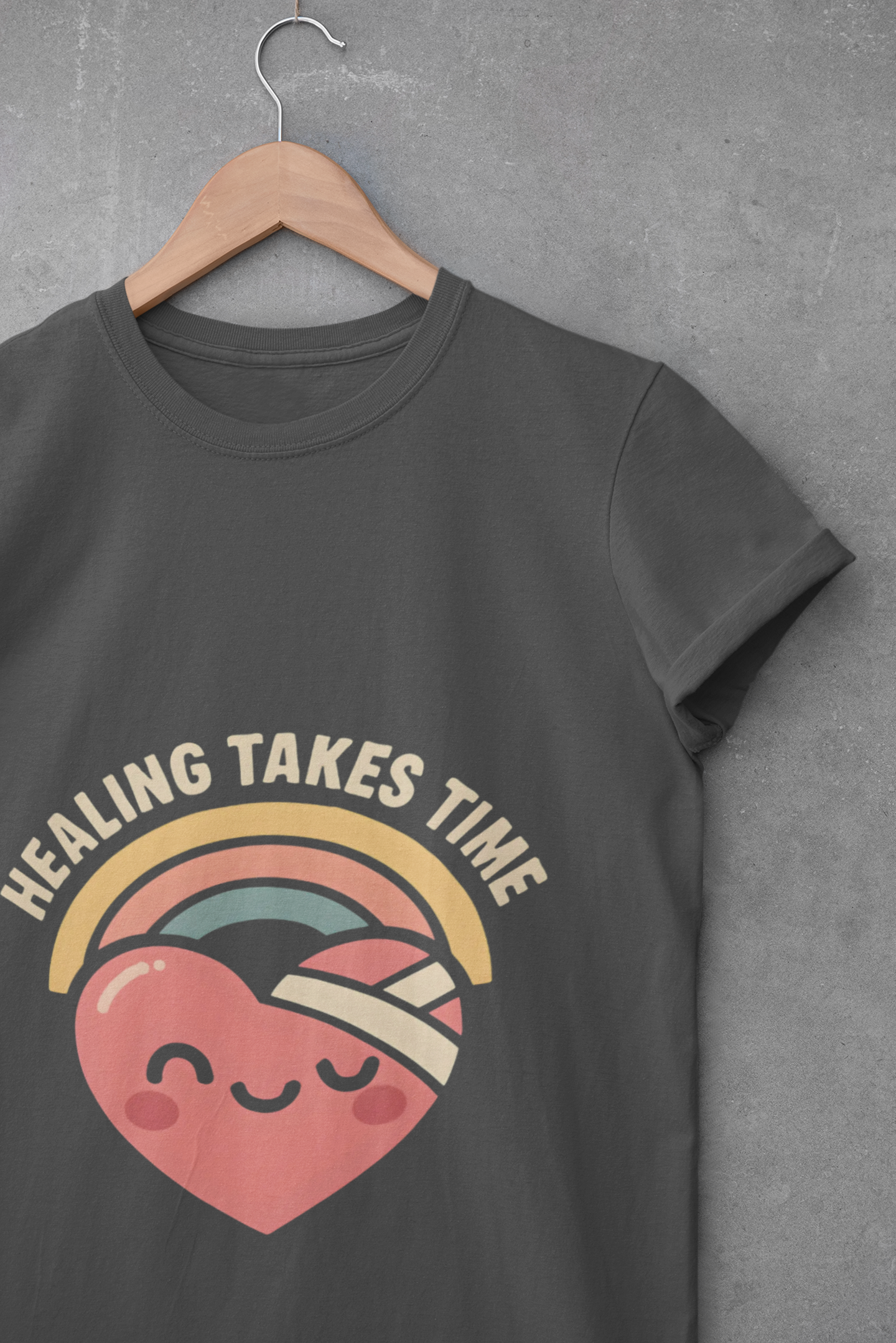 Healing Takes Time Heart Unisex T-Shirt