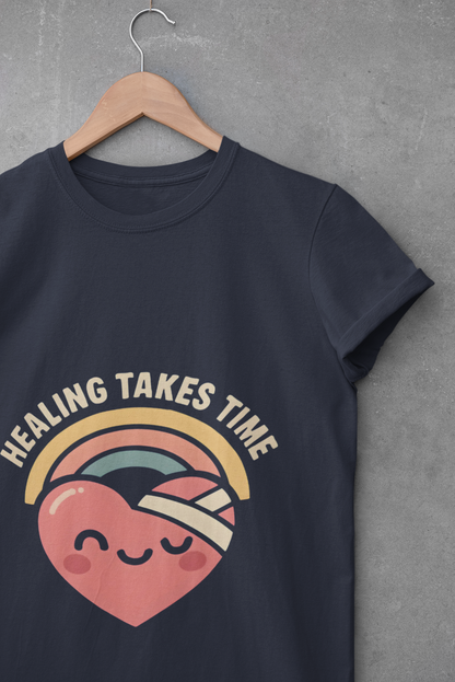 Healing Takes Time Heart Unisex T-Shirt