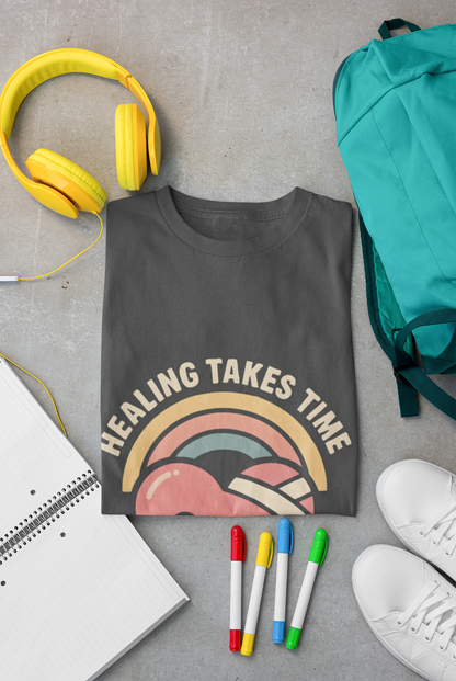 Healing Takes Time Heart Unisex T-Shirt