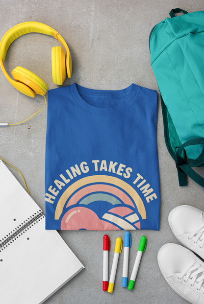 Healing Takes Time Heart Unisex T-Shirt