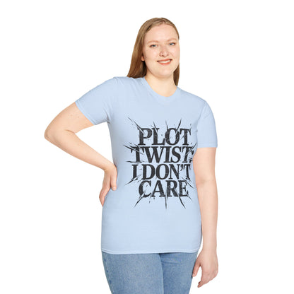 Plot Twist I Don't Care Unisex Softstyle T-Shirt