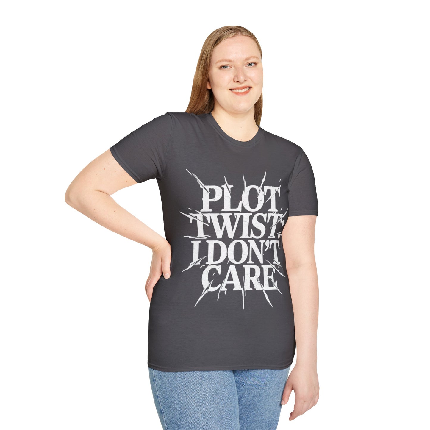 Plot Twist I Don't Care Unisex Softstyle T-Shirt