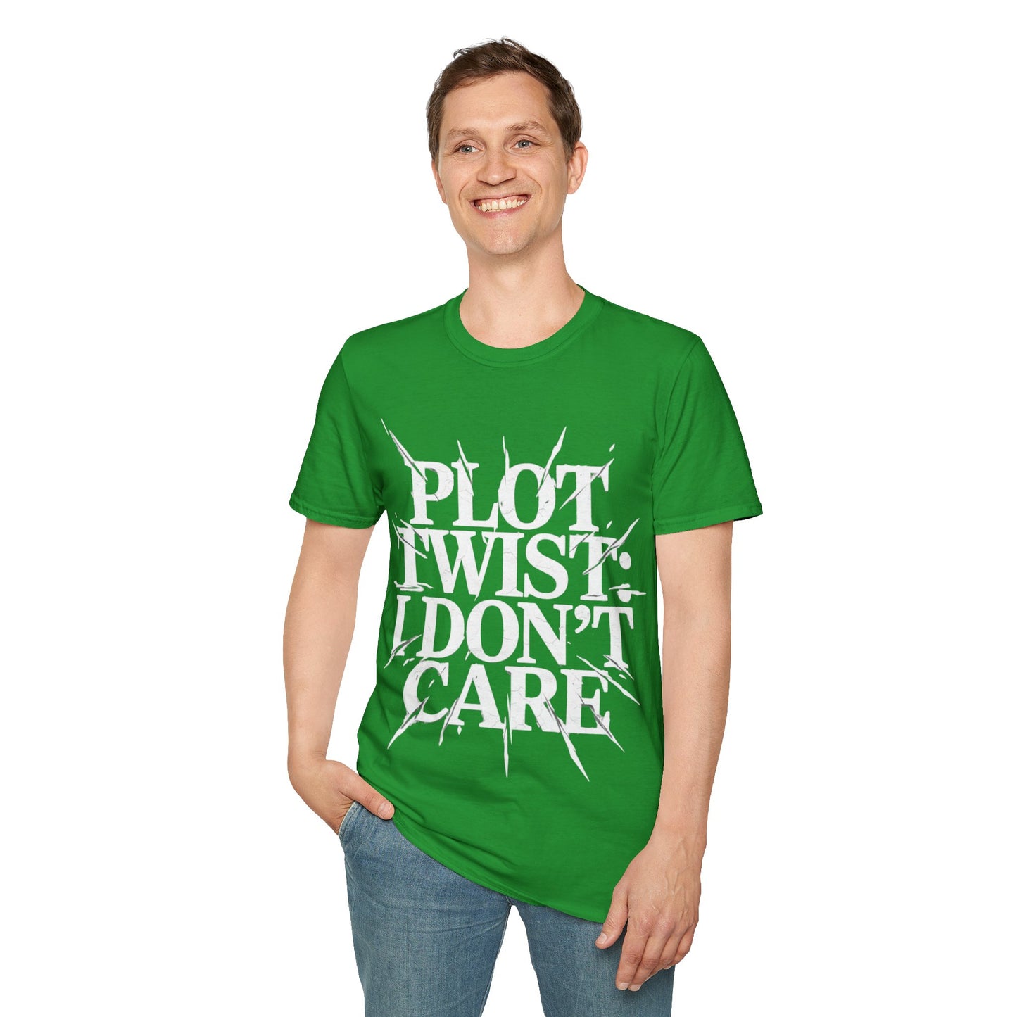 Plot Twist I Don't Care Unisex Softstyle T-Shirt