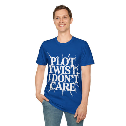 Plot Twist I Don't Care Unisex Softstyle T-Shirt