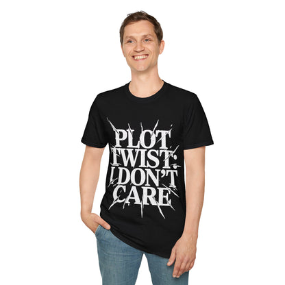 Plot Twist I Don't Care Unisex Softstyle T-Shirt