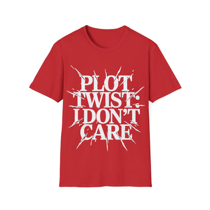 Plot Twist I Don't Care Unisex Softstyle T-Shirt