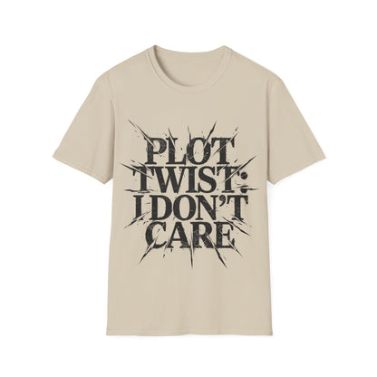 Plot Twist I Don't Care Unisex Softstyle T-Shirt